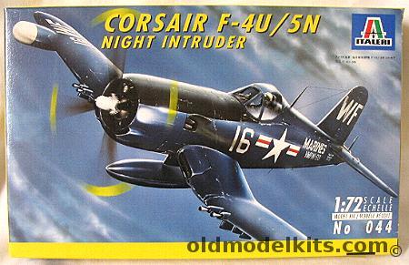 Italeri 1/72 Corsair F4U-5N Night Fighter - (F4U 5N) US Navy VC-3 Korea 1953 or VMF(N)-513 US Marines 1950 Wonsan Korea, 044 plastic model kit